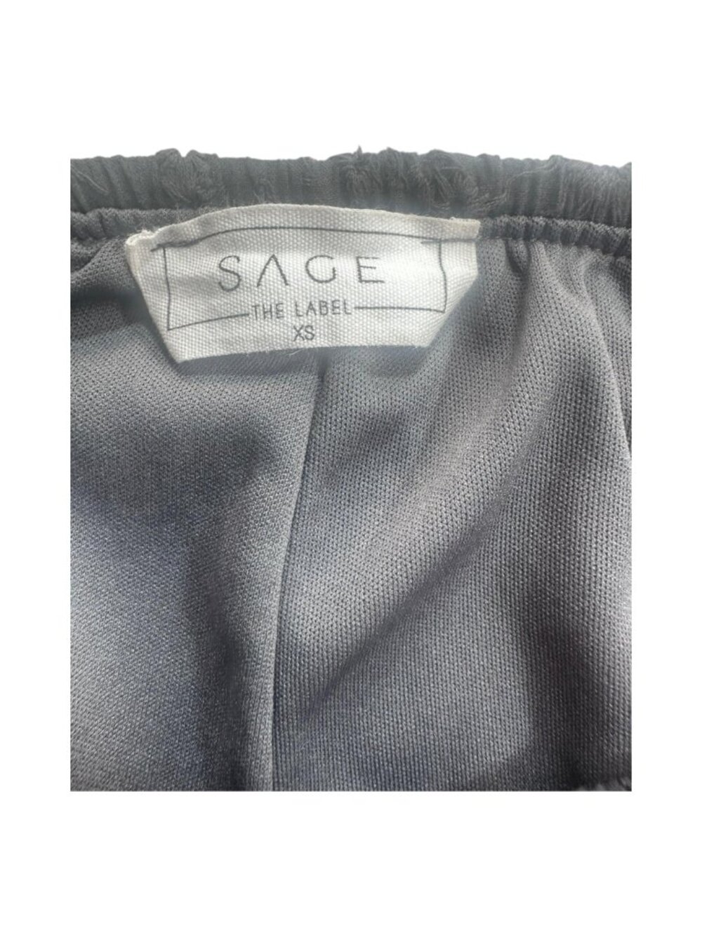 SAGE The Label Black Eyelet Embroidered Drawstring Shorts – XS - Picture 4 of 4